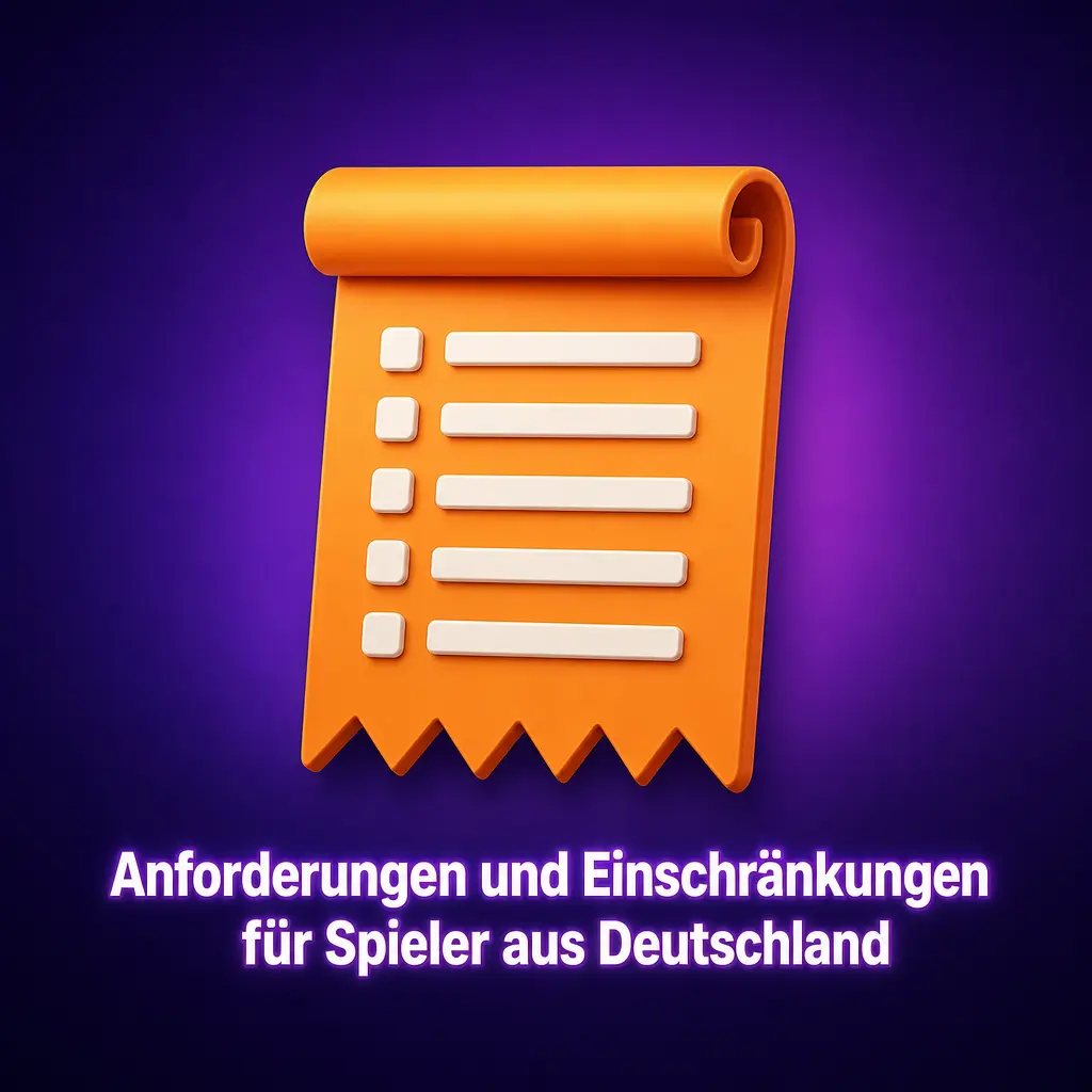 Anforderungen für Spieler aus Deutschland: Mindestalter 18, eigenes Konto, EUR, Identitätsprüfung und Spielerschutz